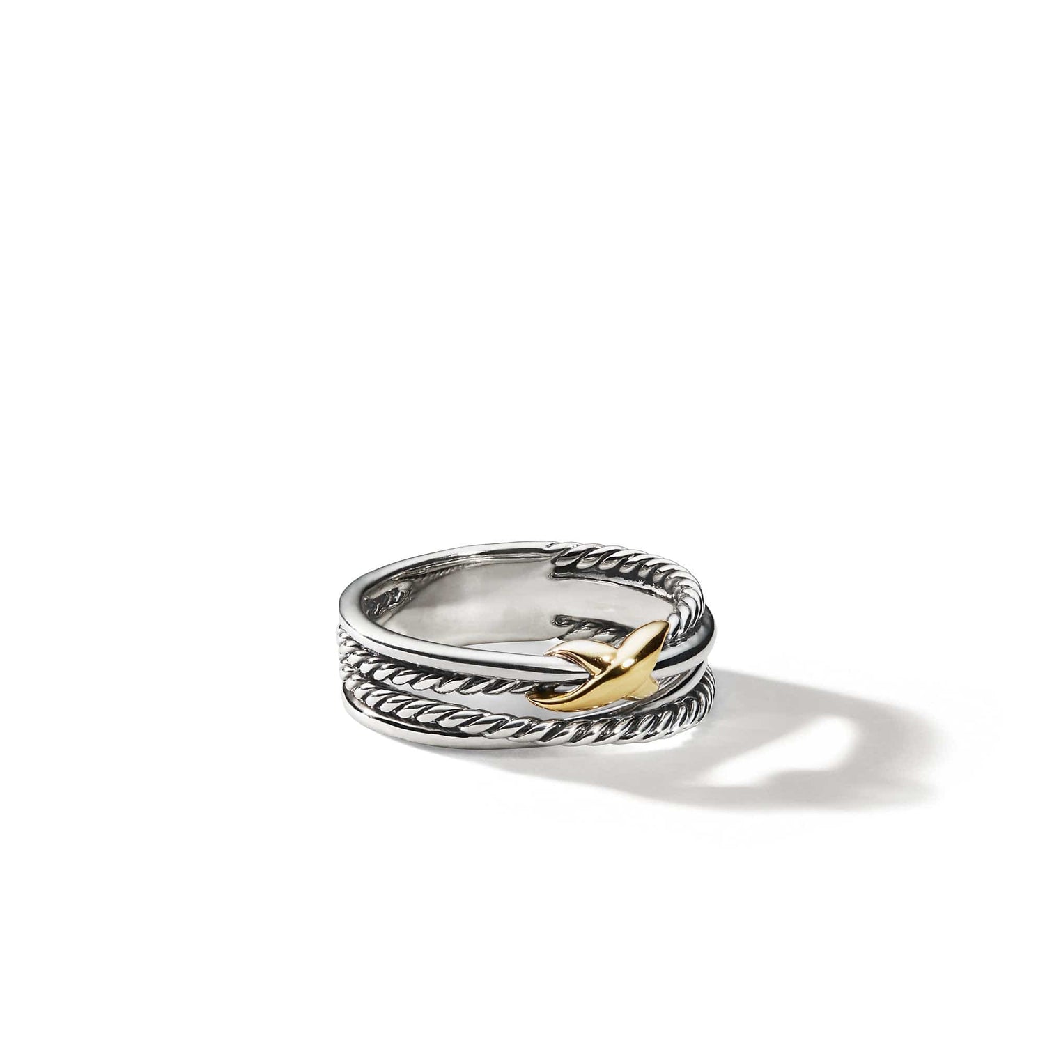 パーツ Columbus K18 Gold x Sterling Silver Ring X Crossover Ring – Long's Jewelers