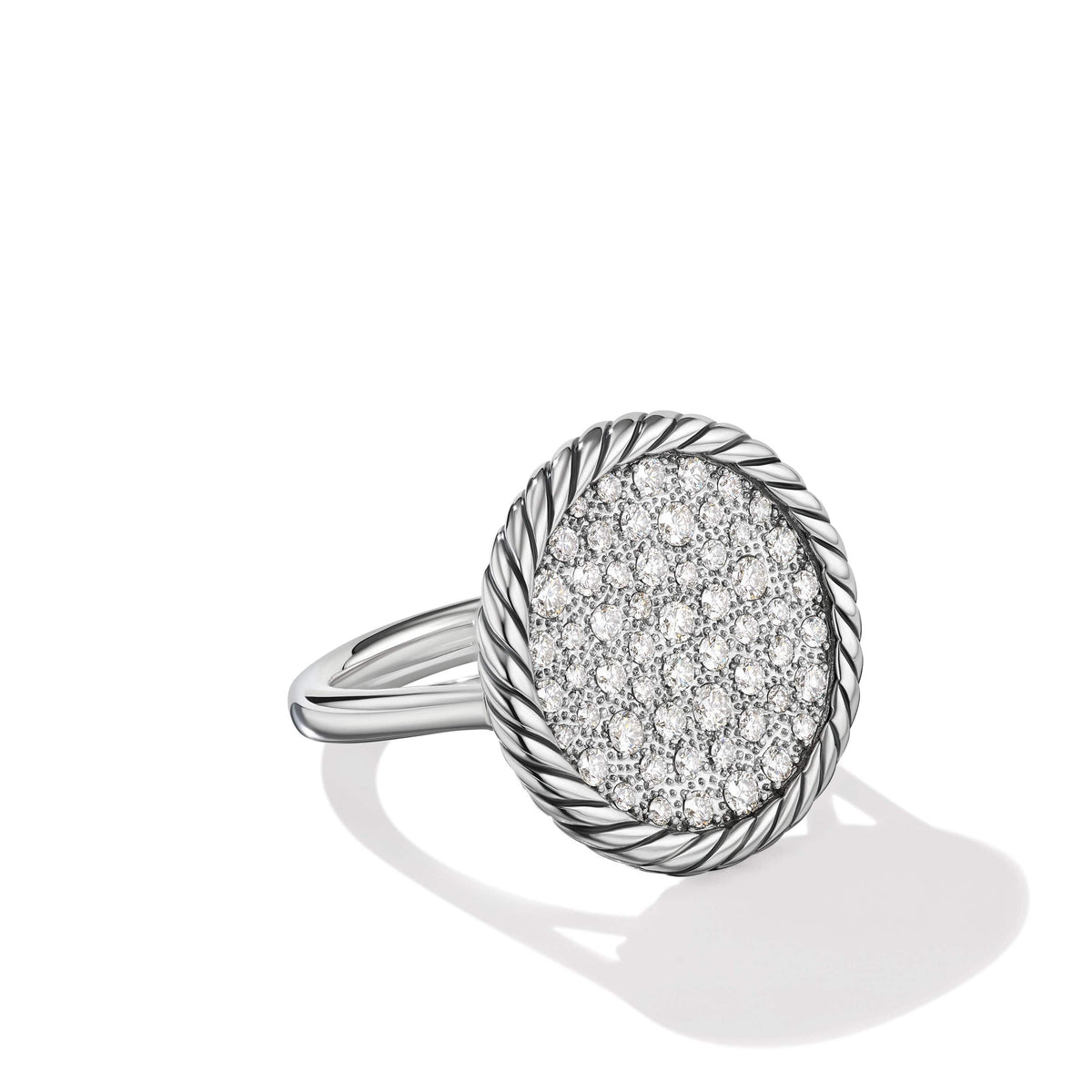 DY Elements® Ring in Sterling Silver with Pavé Diamonds