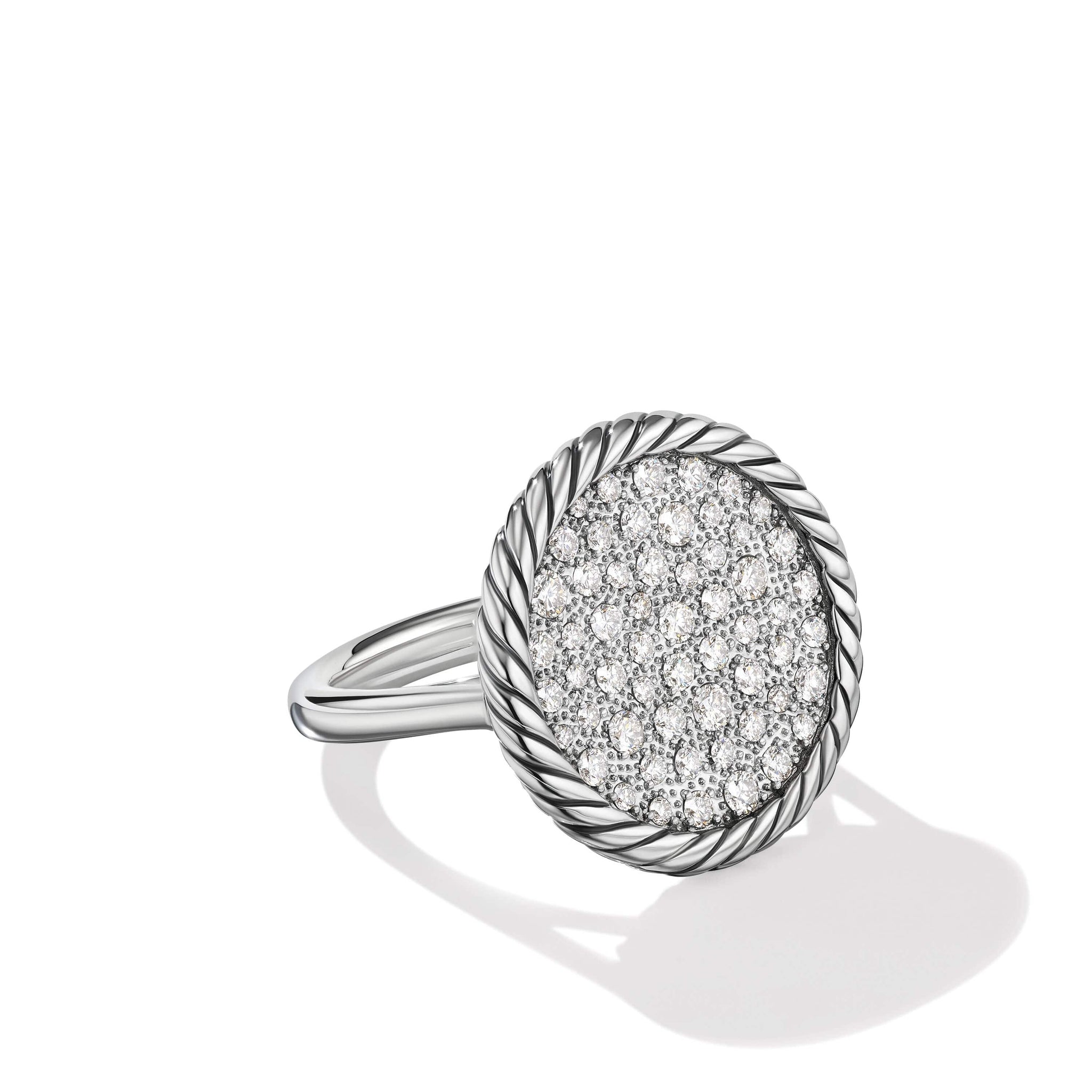 DY Elements® Ring in Sterling Silver with Pavé Diamonds