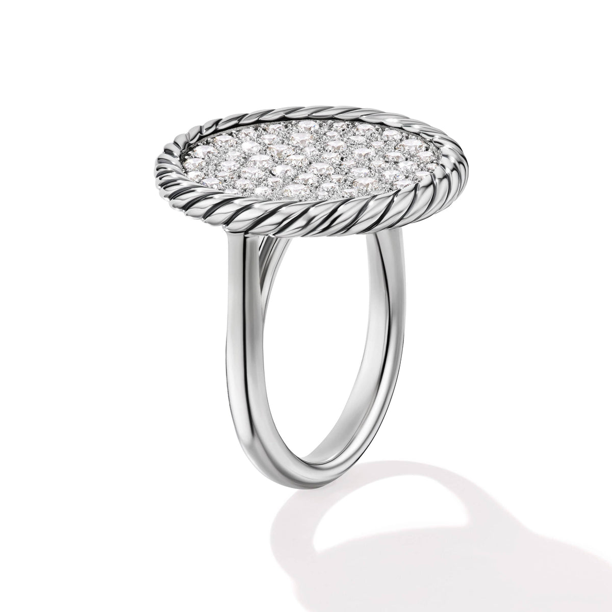DY Elements® Ring in Sterling Silver with Pavé Diamonds