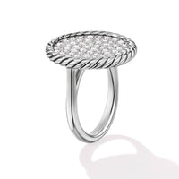 DY Elements® Ring in Sterling Silver with Pavé Diamonds