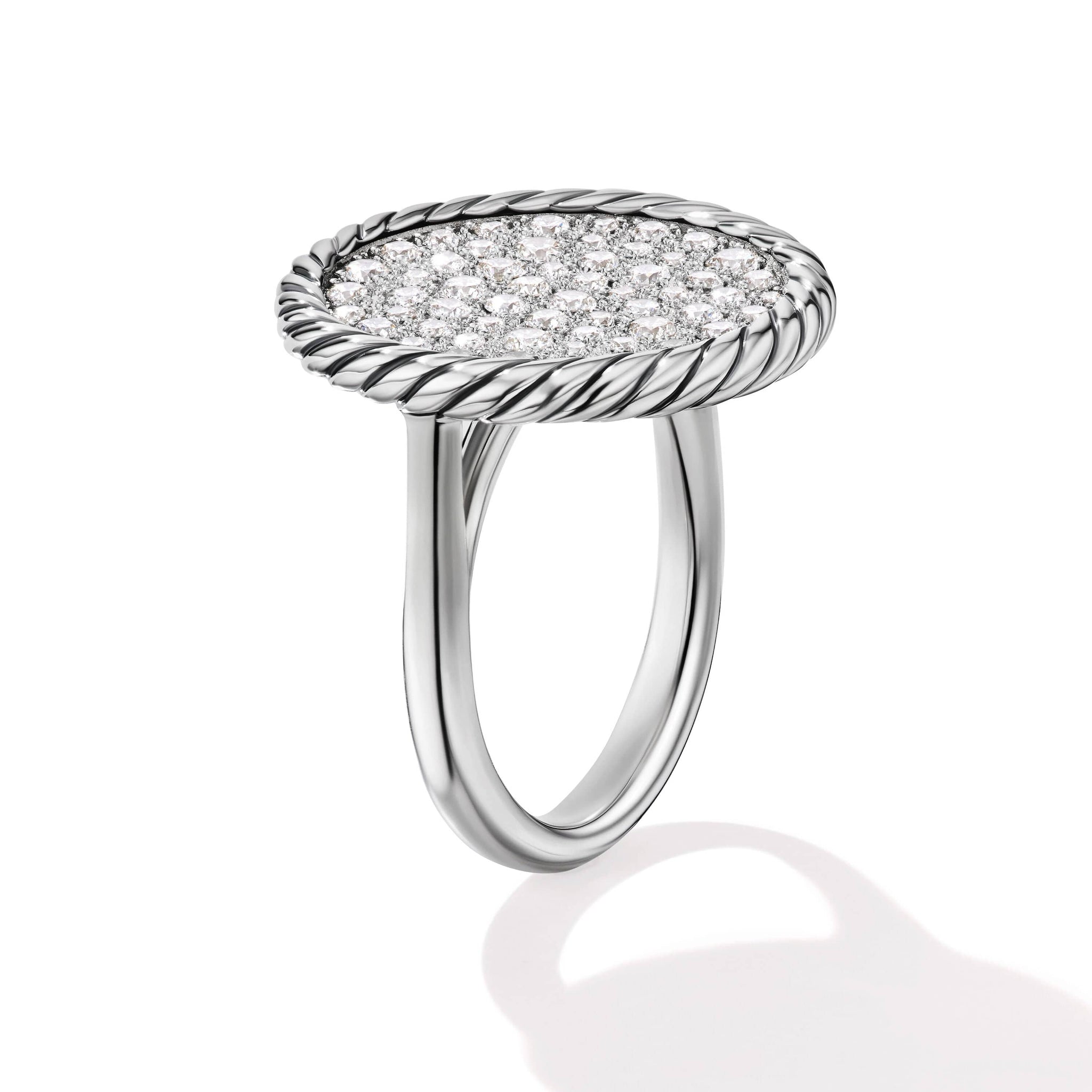 DY Elements® Ring in Sterling Silver with Pavé Diamonds