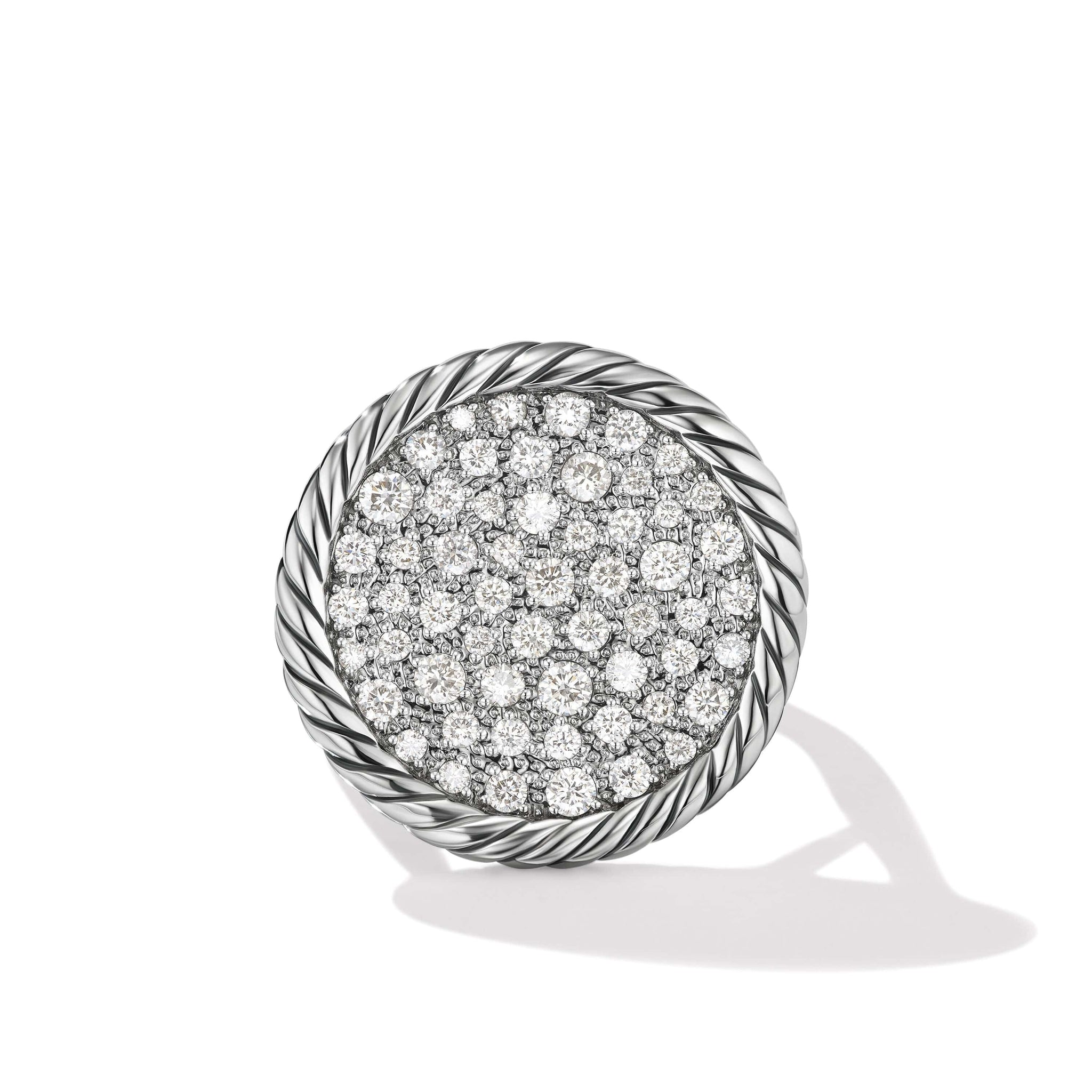 DY Elements® Ring in Sterling Silver with Pavé Diamonds
