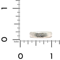 Sterling Silver Tapered Diamond Etched Band