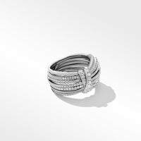 Angelika Ring in Sterling Silver with Pavé Diamonds