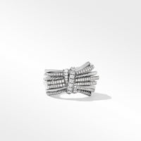 Angelika Ring in Sterling Silver with Pavé Diamonds