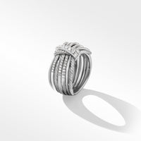 Angelika Ring in Sterling Silver with Pavé Diamonds