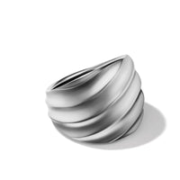 Cable Edge Saddle Ring in Recycled Sterling Silver