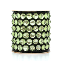 Etho Maria Sterling Silver and 18K Rose Gold Peridot Ring