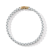 DY Bel Aire Chain Bracelet in White with 14K Yellow Gold Accent
