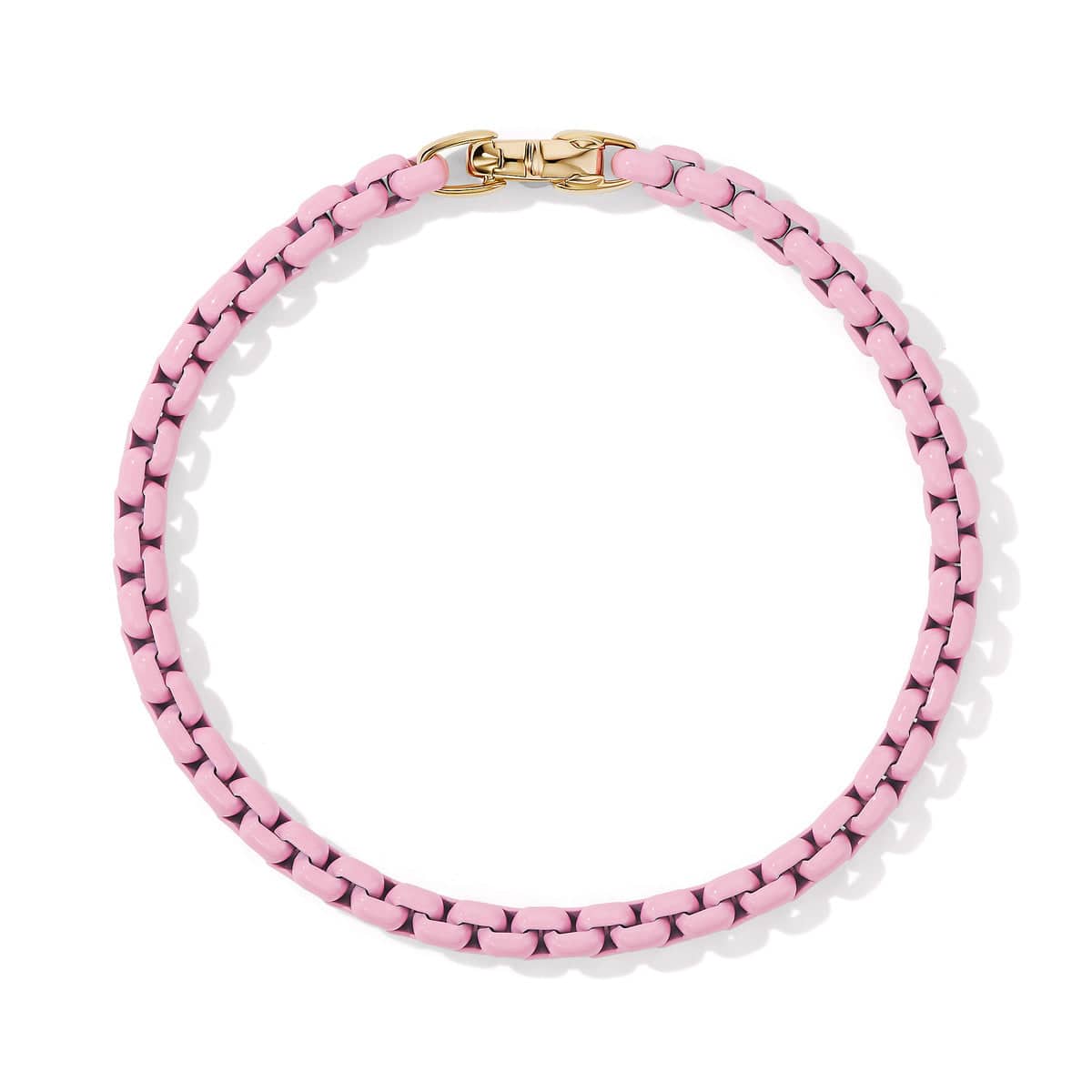 DY Bel Aire Chain Bracelet in Blush with 14K Yellow Gold Accent