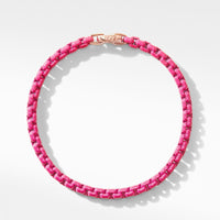 DY Bel Aire Chain Bracelet in Hot Pink with 14K Rose Gold Accent, Sterling Silver, Long's Jewelers