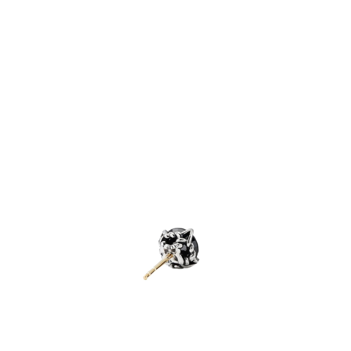 Stud Earring with Black Diamonds
