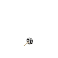 Stud Earring with Black Diamonds