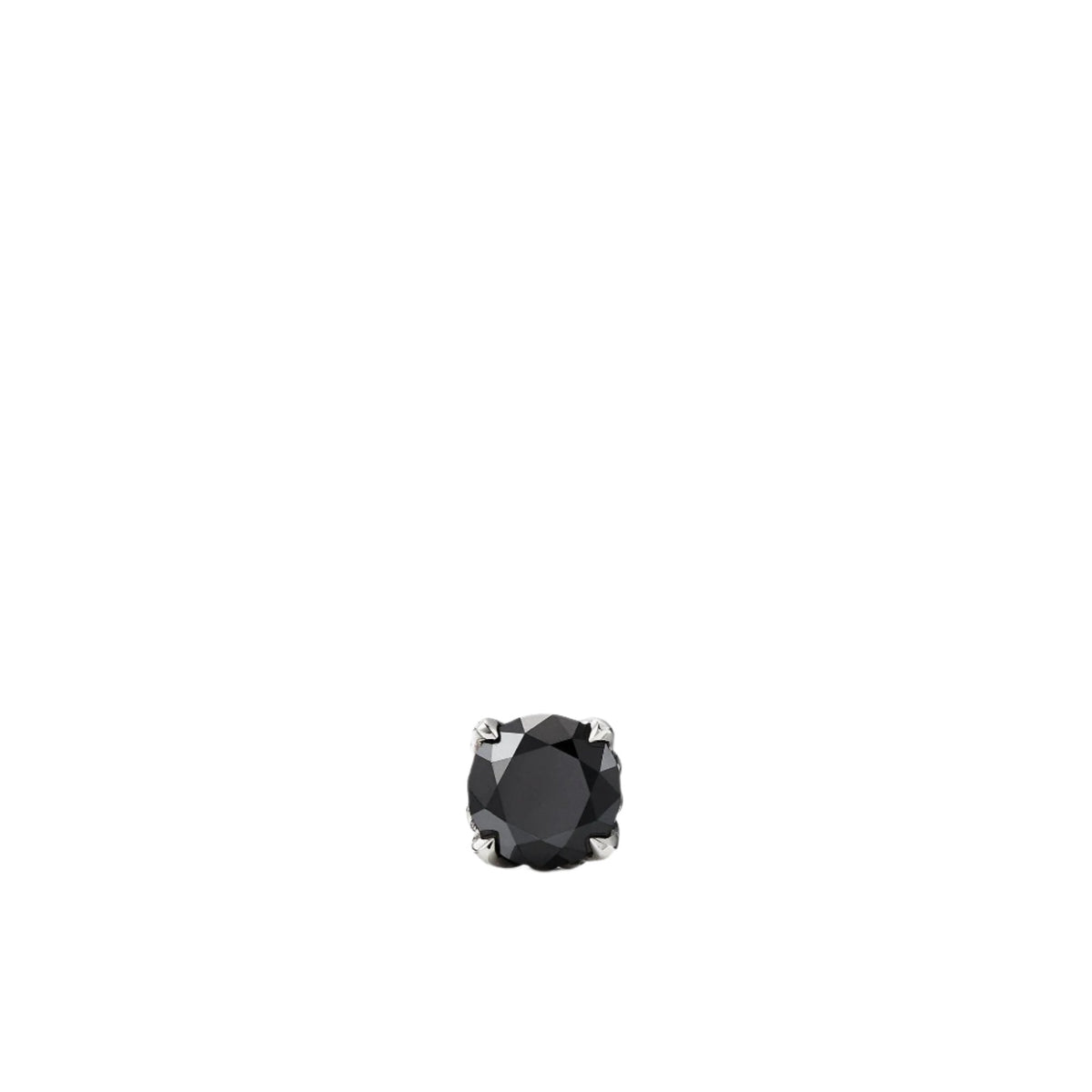 Stud Earring with Black Diamonds
