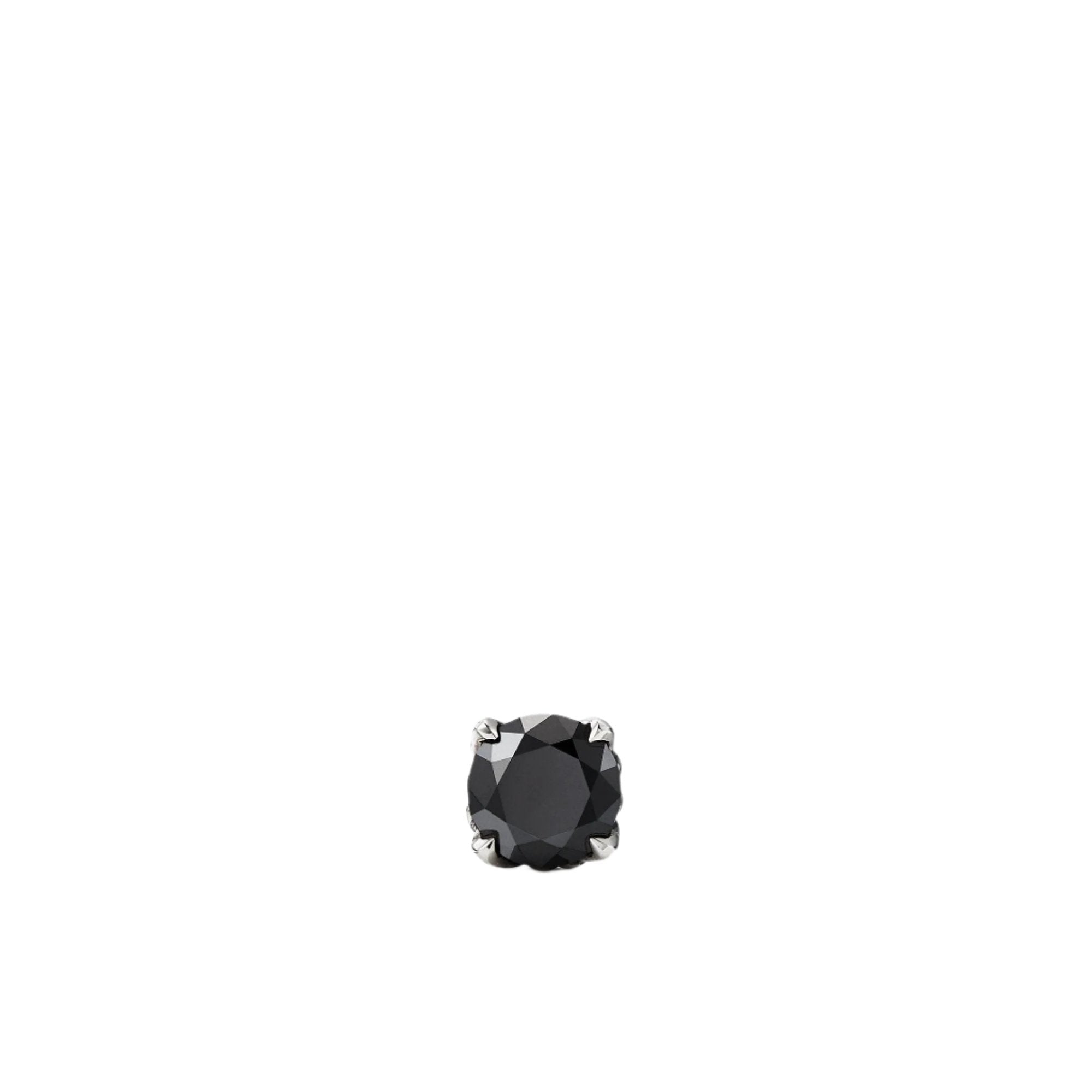 Stud Earring with Black Diamonds
