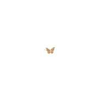 14K Yellow Gold Butterfly Stud Earring