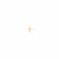 14K Yellow Gold Lightning Bolt Stud Earring