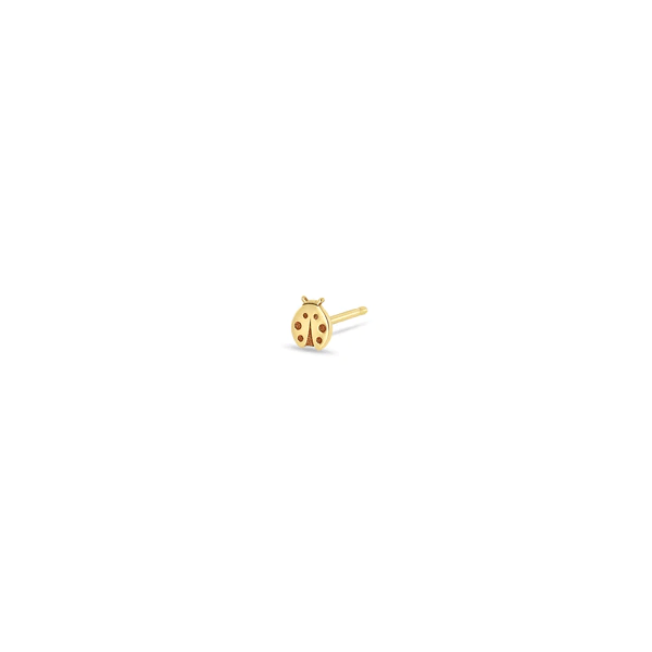 14K Yellow Gold Ladybug Stud Earring, 14k yellow gold, Long's Jewelers