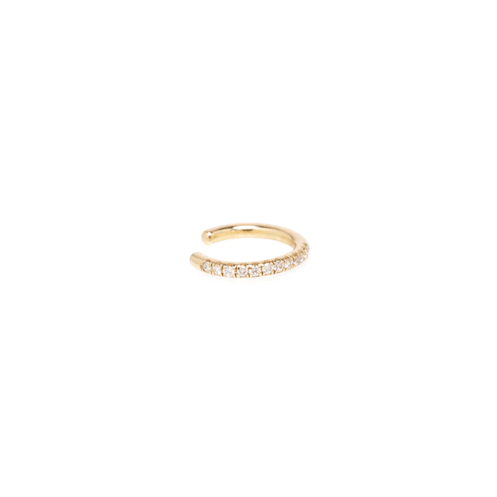 14K Yellow Gold Pave Diamond Cuff Earring, 14k yellow gold, Long's Jewelers