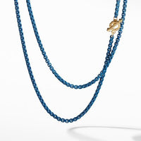 DY Bel Aire Chain Necklace in Navy with with 14K Gold Accents