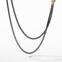 DY Bel Aire Chain Necklace in Black with 14K Gold Accents