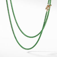 DY Bel Aire Chain Necklace in Green with 14K Gold Accents