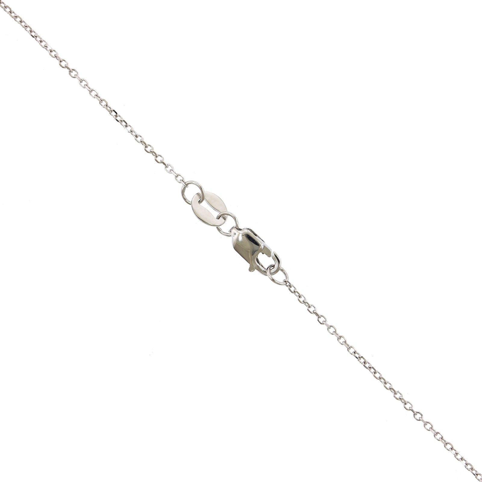 14K White Gold Cable Link Chain