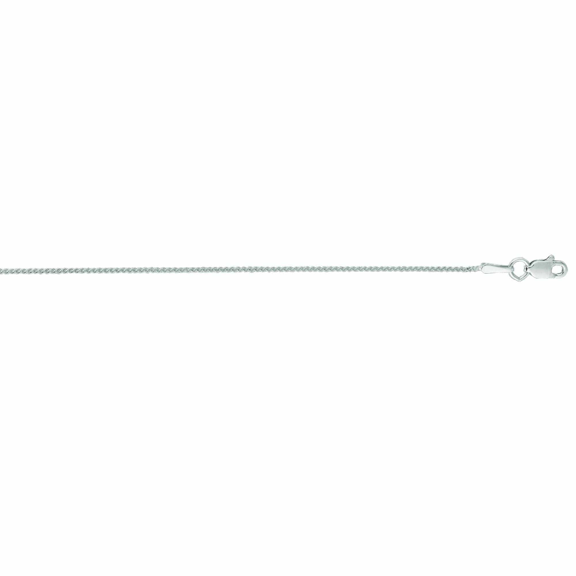 14K White Gold Wheat Chain