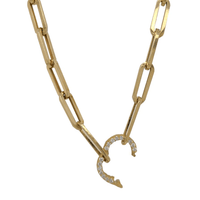 14K Yellow Gold Open End Paperclip Chain
