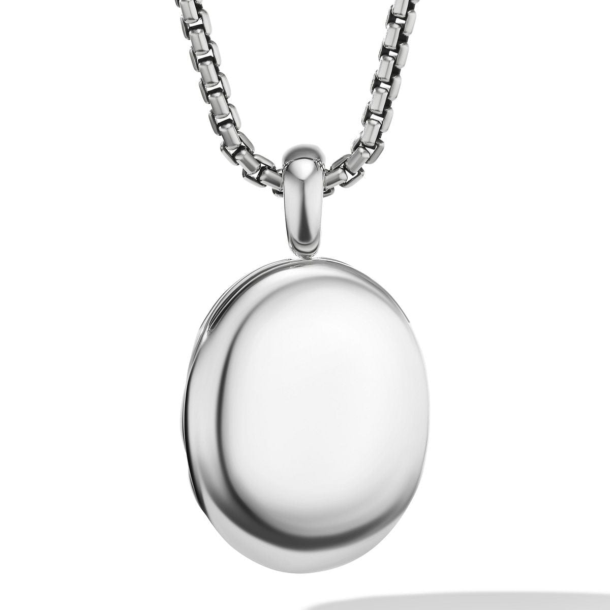 Sculpted Cable Locket Amulet, Sterling Silver, Long's Jewelers