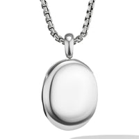 Sculpted Cable Locket Amulet, Sterling Silver, Long's Jewelers
