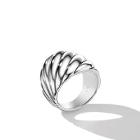 Sculpted Cable Ring, Sterling Silver, Long's Jewelers