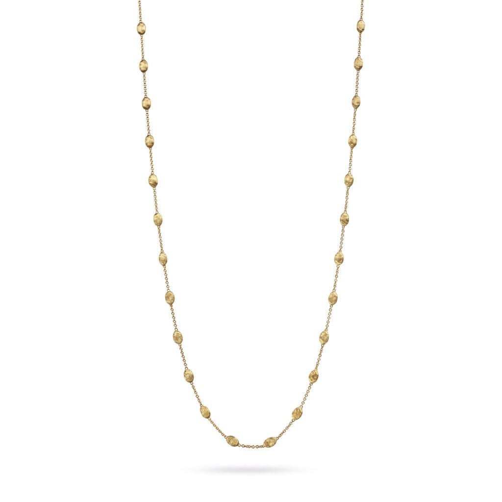 Siviglia 18K Yellow Gold Small Bead Long Necklace