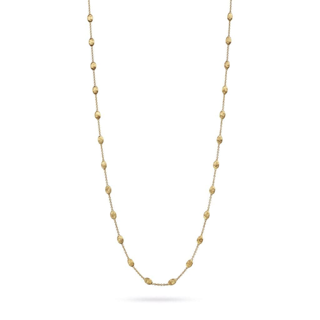Siviglia 18K Yellow Gold Small Bead Long Necklace