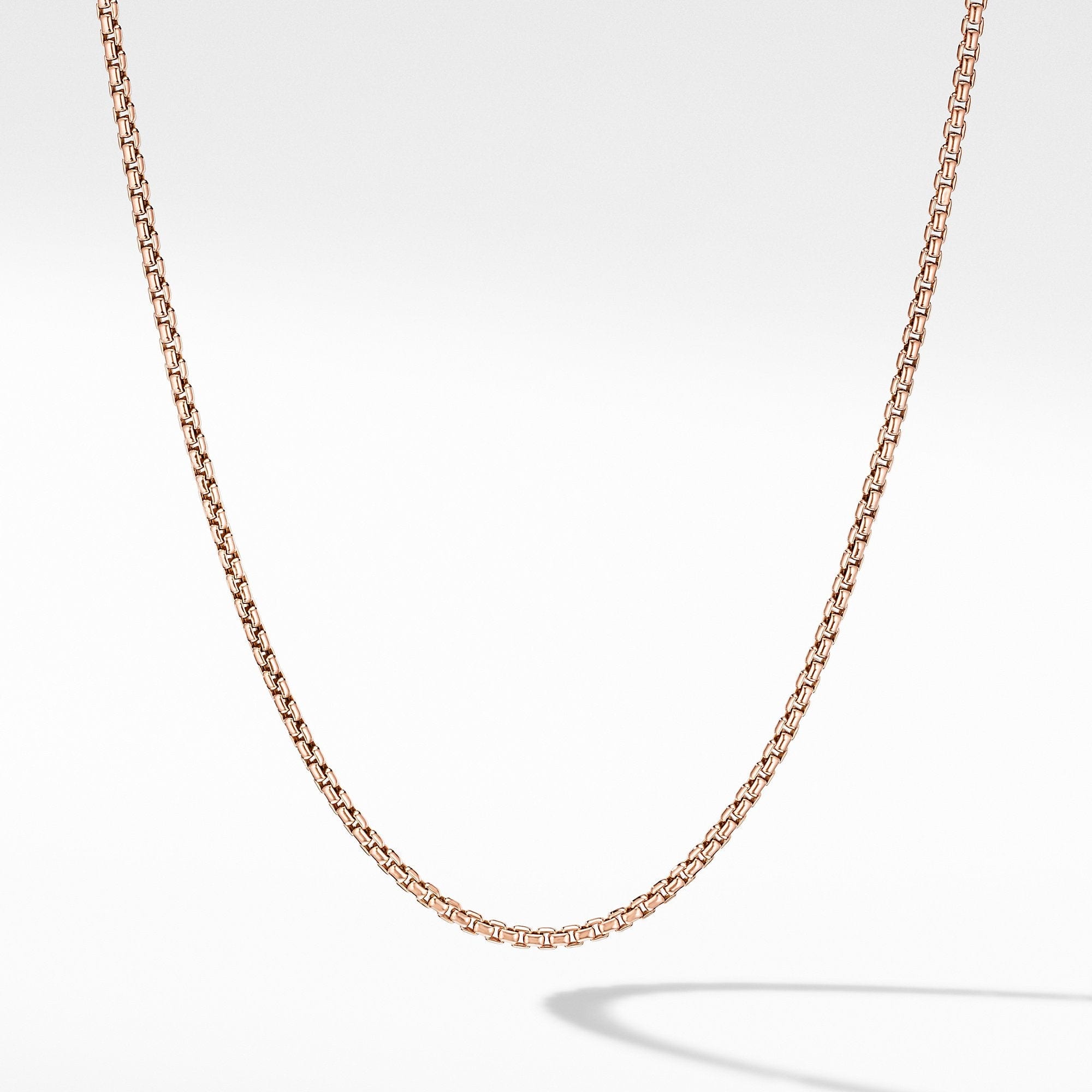 Small Box Chain in Rose Gold, Rose Gold, Long's Jewelers