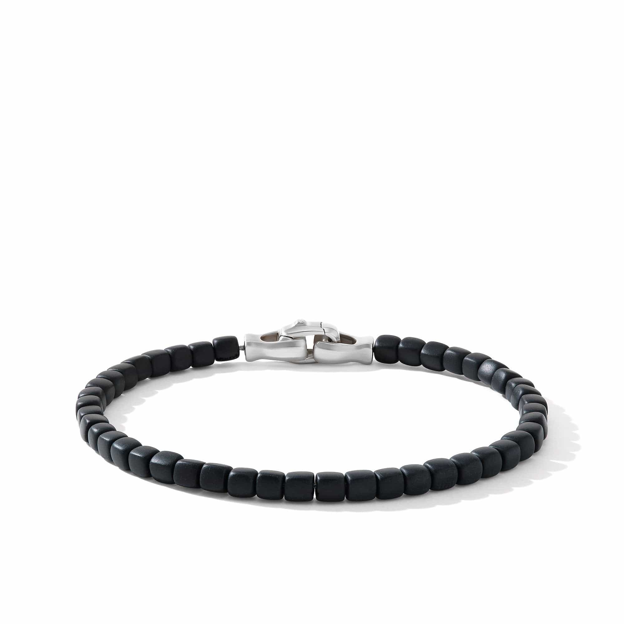 Spiritual Beads Cushion Bracelet with Black Onyx, Sterling Silver, Long's Jewelers