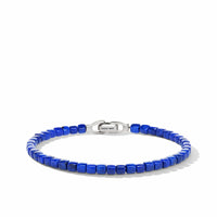 Spiritual Beads Cushion Bracelet with Lapis, Sterling Silver, Long's Jewelers