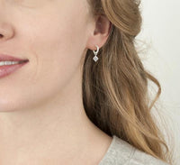 Adel Chefridi Sterling Silver Aquamarine Dangle Earrings