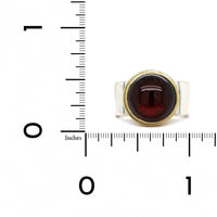 Sterling Silver Cabochon Garnet Square Ring, Sterling Silver, Long's Jewelers