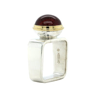 Sterling Silver Cabochon Garnet Square Ring, Sterling Silver, Long's Jewelers