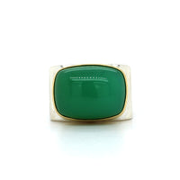 Sterling Silver Cushion Chrysoprase Square Ring, Sterling Silver, Long's Jewelers