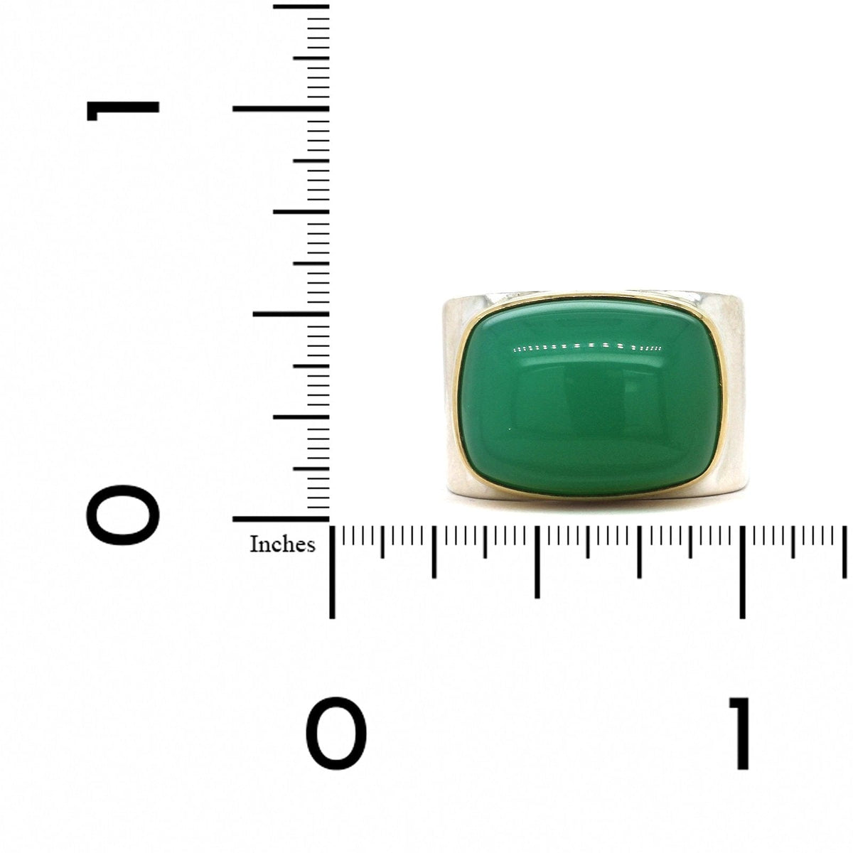 Sterling Silver Cushion Chrysoprase Square Ring, Sterling Silver, Long's Jewelers
