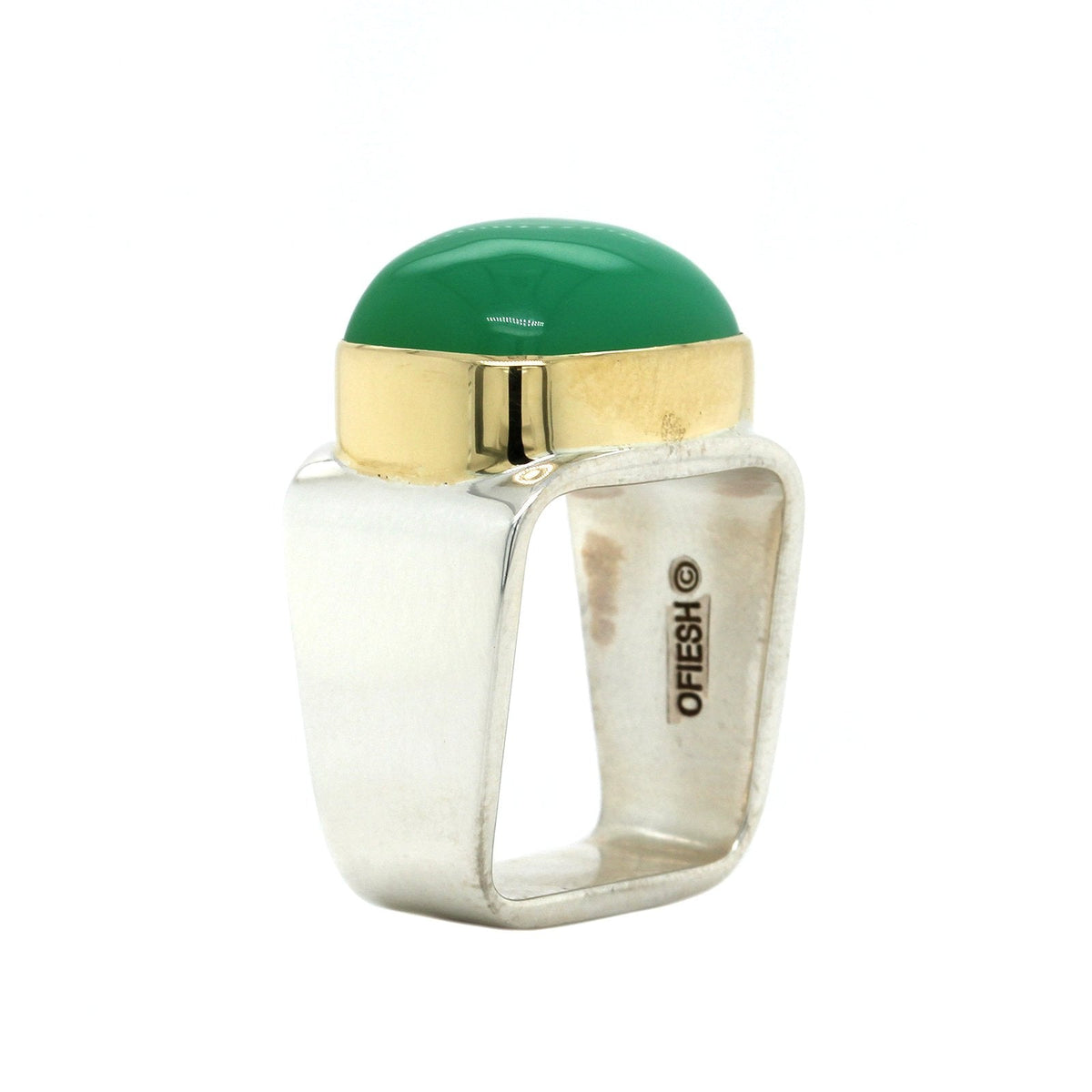 Sterling Silver Cushion Chrysoprase Square Ring, Sterling Silver, Long's Jewelers