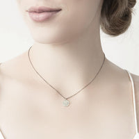 Adel Chefridi Sterling Silver Diamond Disc Pendant