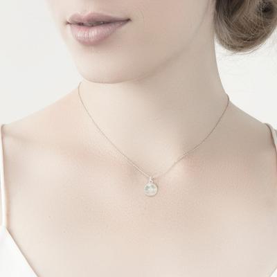 Adel Chefridi Sterling Silver Diamond Disc Pendant