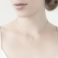 Adel Chefridi Sterling Silver Diamond Disc Pendant