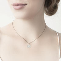 Adel Chefridi Sterling Silver Diamond Disc Pendant