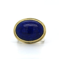 Sterling Silver Oval Lapis Square Ring, Sterling Silver, Long's Jewelers