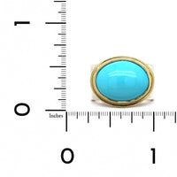 Sterling Silver Oval Turquoise Square Ring, Sterling Silver, Long's Jewelers